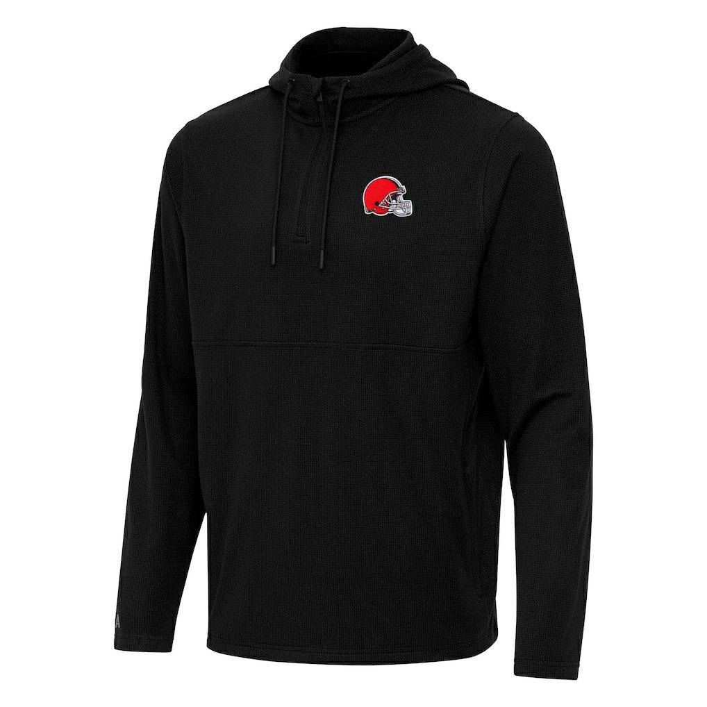 Cleveland Browns Antigua Connected Quarter-Zip Pullover Hoodie - Black online