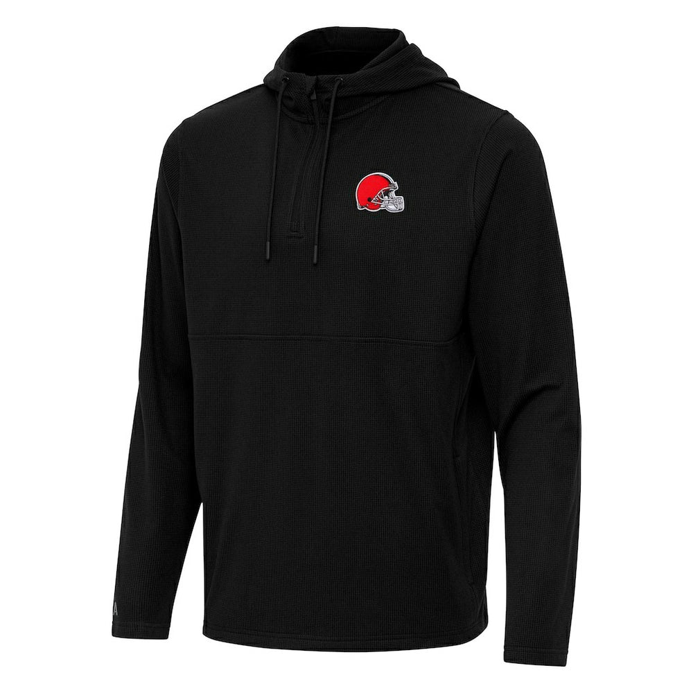 Cleveland Browns Antigua Connected Quarter-Zip Pullover Hoodie - Black online