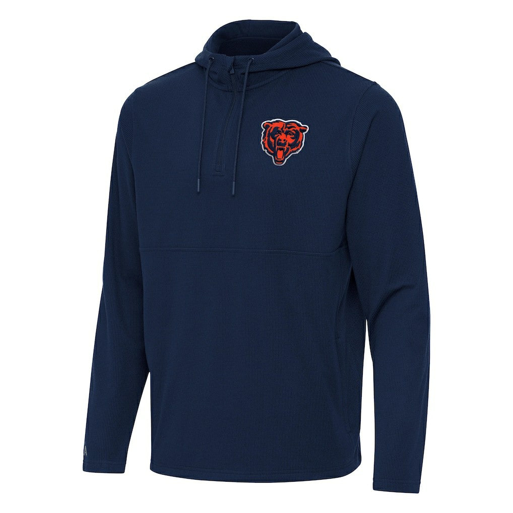 Chicago Bears Antigua Connected Quarter-Zip Pullover Hoodie - Navy discount