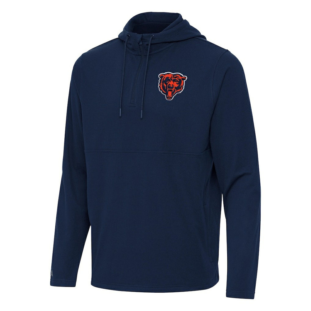 Chicago Bears Antigua Connected Quarter-Zip Pullover Hoodie - Navy discount