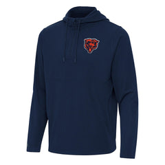 Chicago Bears Antigua Connected Quarter-Zip Pullover Hoodie - Navy discount