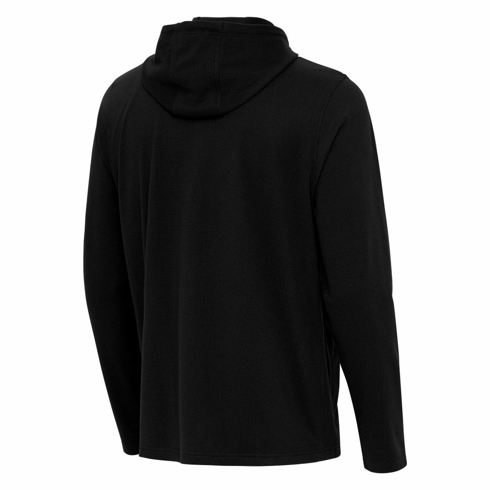 Green Bay Packers Antigua Connected Quarter-Zip Pullover Hoodie - Black on sale