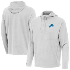 Detroit Lions Antigua Connected Quarter-Zip Pullover Hoodie - Gray outlet