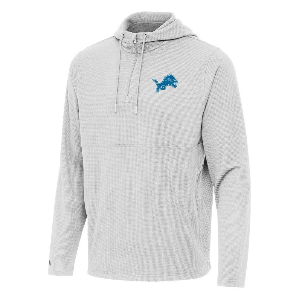 Detroit Lions Antigua Connected Quarter-Zip Pullover Hoodie - Gray outlet