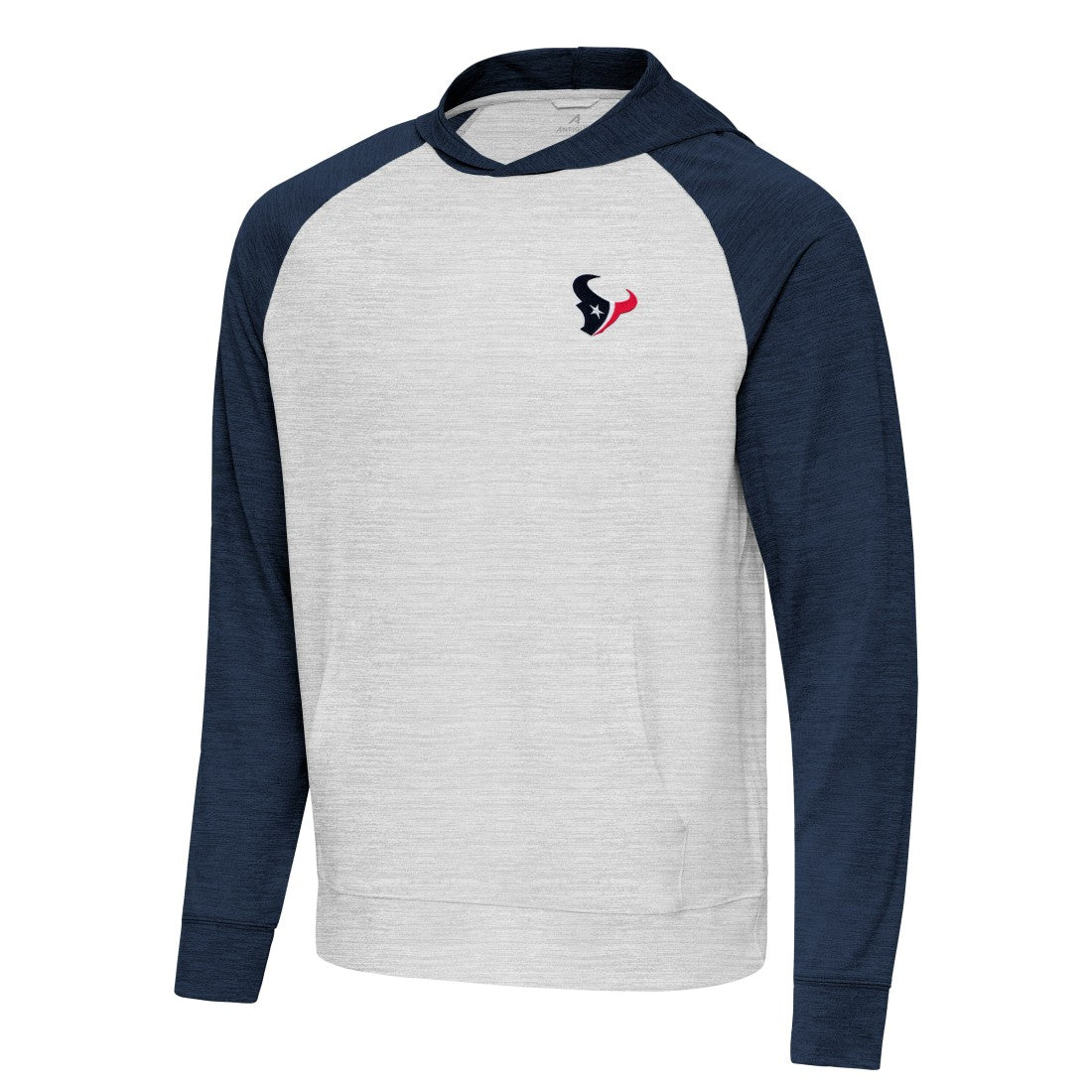Houston Texans Antigua Urgent Pullover Hoodie - Heather Navy/Gray outlet