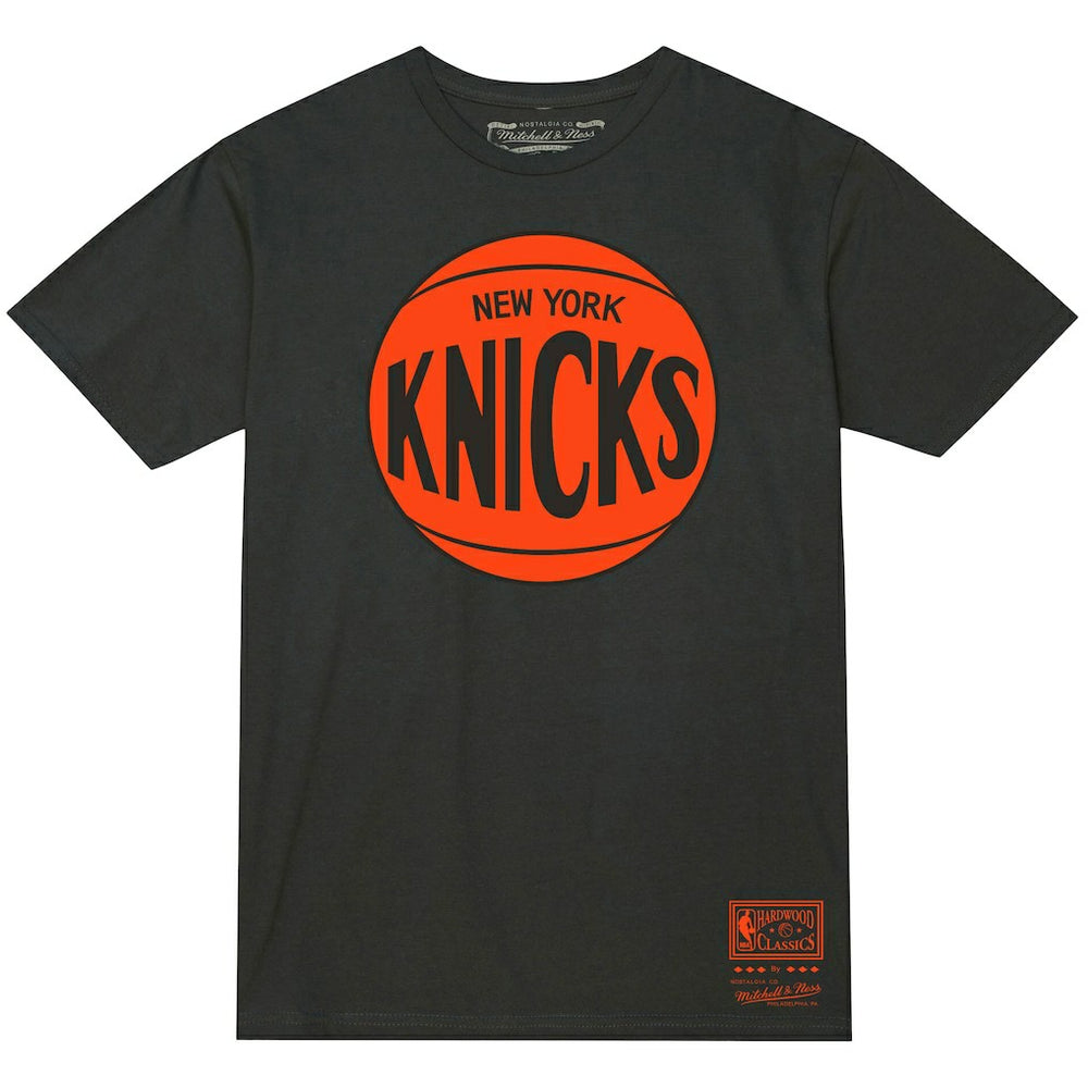 New York Knicks Unisex Hardwood Classics MVP Logo T-Shirt - Heather Charcoal on sale