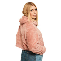 Dallas Cowboys Jill Martin Women's Tonal Sherpa Cropped Hoodie - Pink discount