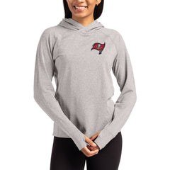 Tampa Bay Buccaneers Cutter & Buck Women's Primary Logo Adapt Knit Recycled Raglan Pullover Hoodie - Heather Gray discount