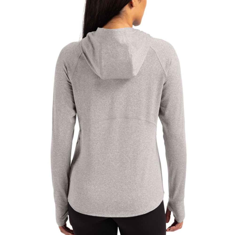 Tampa Bay Buccaneers Cutter & Buck Women's Primary Logo Adapt Knit Recycled Raglan Pullover Hoodie - Heather Gray discount