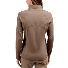 Chicago Bears Cutter & Buck Women's Tonal Adapt Eco Knit Stretch Recycled Raglan Half-Zip Pullover - Brown outlet