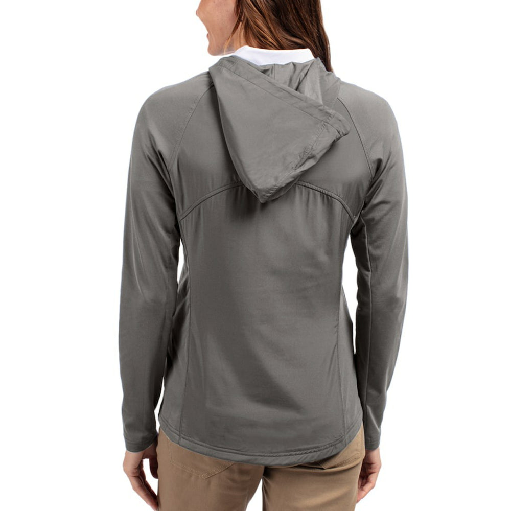 Seattle Seahawks Cutter & Buck Women's Adapt Eco Knit Hybrid Recycled Raglan Full-Zip Hoodie Jacket - Gray cheap