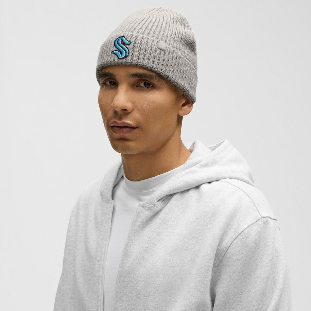 Seattle Kraken lululemon Unisex Close-Fit Wool-Blend Ribbed Beanie - Heathered Gull Grey