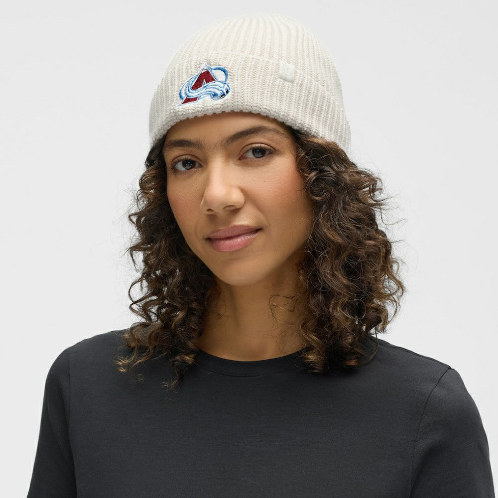 Colorado Avalanche lululemon Unisex Close-Fit Wool-Blend Ribbed Beanie - Heathered Bone