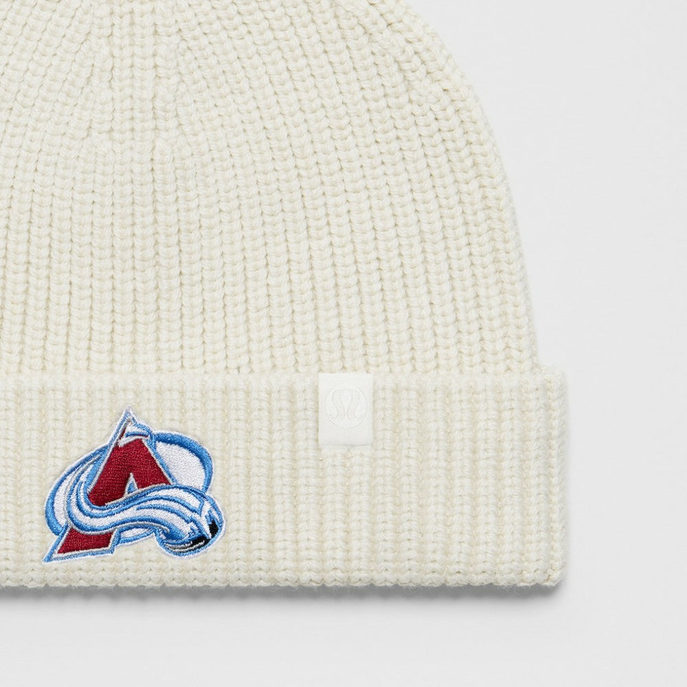 Colorado Avalanche lululemon Unisex Close-Fit Wool-Blend Ribbed Beanie - Heathered Bone