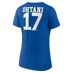Shohei Ohtani Los Angeles Dodgers Women's Player Name & Number V-Neck T-Shirt Royal