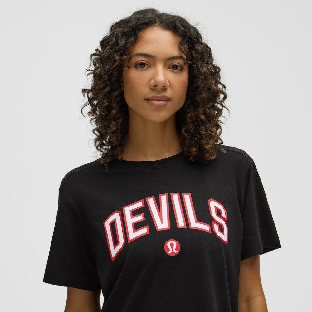 New Jersey Devils lululemon Women's All Yours Organic Cotton T-Shirt - Black T-shirts