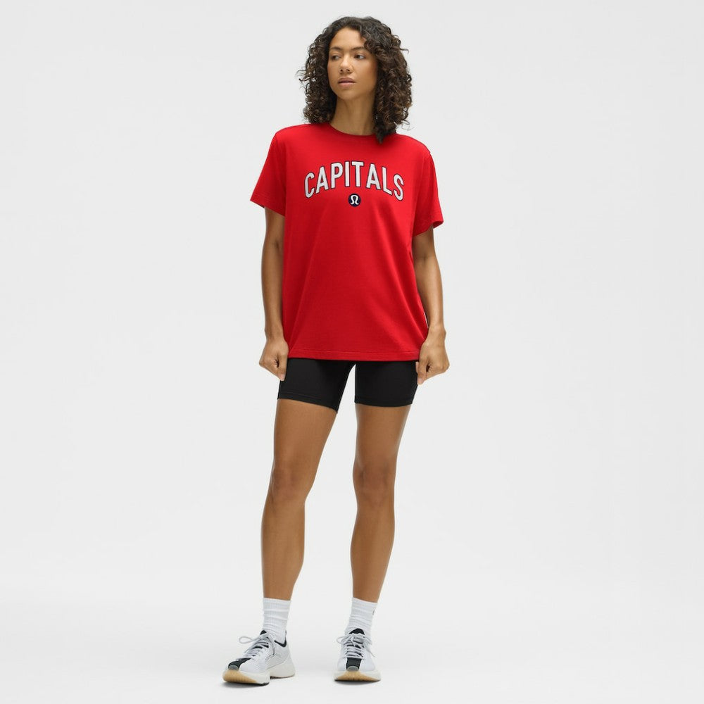 Washington Capitals lululemon Women's All Yours Organic Cotton T-Shirt - True Red T-shirts