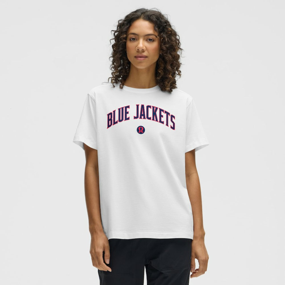 Columbus Blue Jackets lululemon Women's All Yours Organic Cotton T-Shirt - White T-shirts