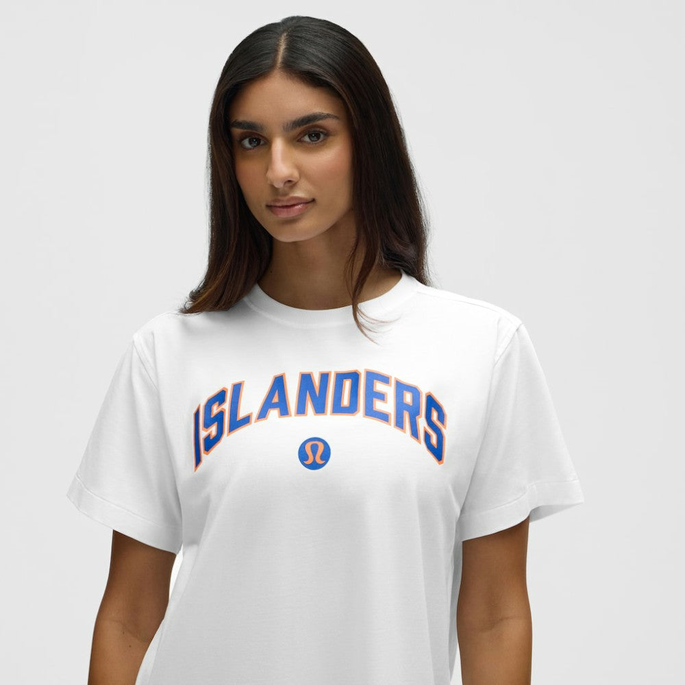 New York Islanders lululemon Women's All Yours Organic Cotton T-Shirt - White T-shirts