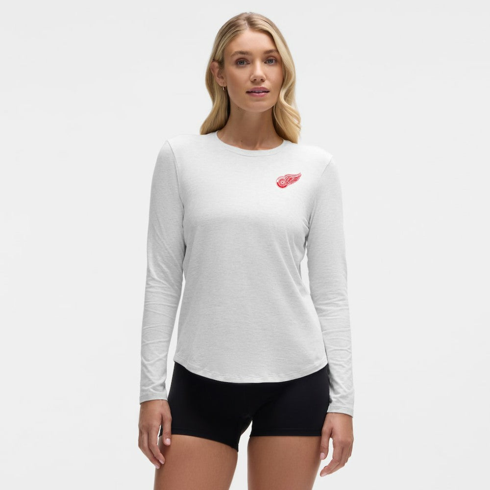 Detroit Red Wings lululemon Women's Love Long Sleeve T-Shirt - Heathered Core Ultra Light Grey T-shirts
