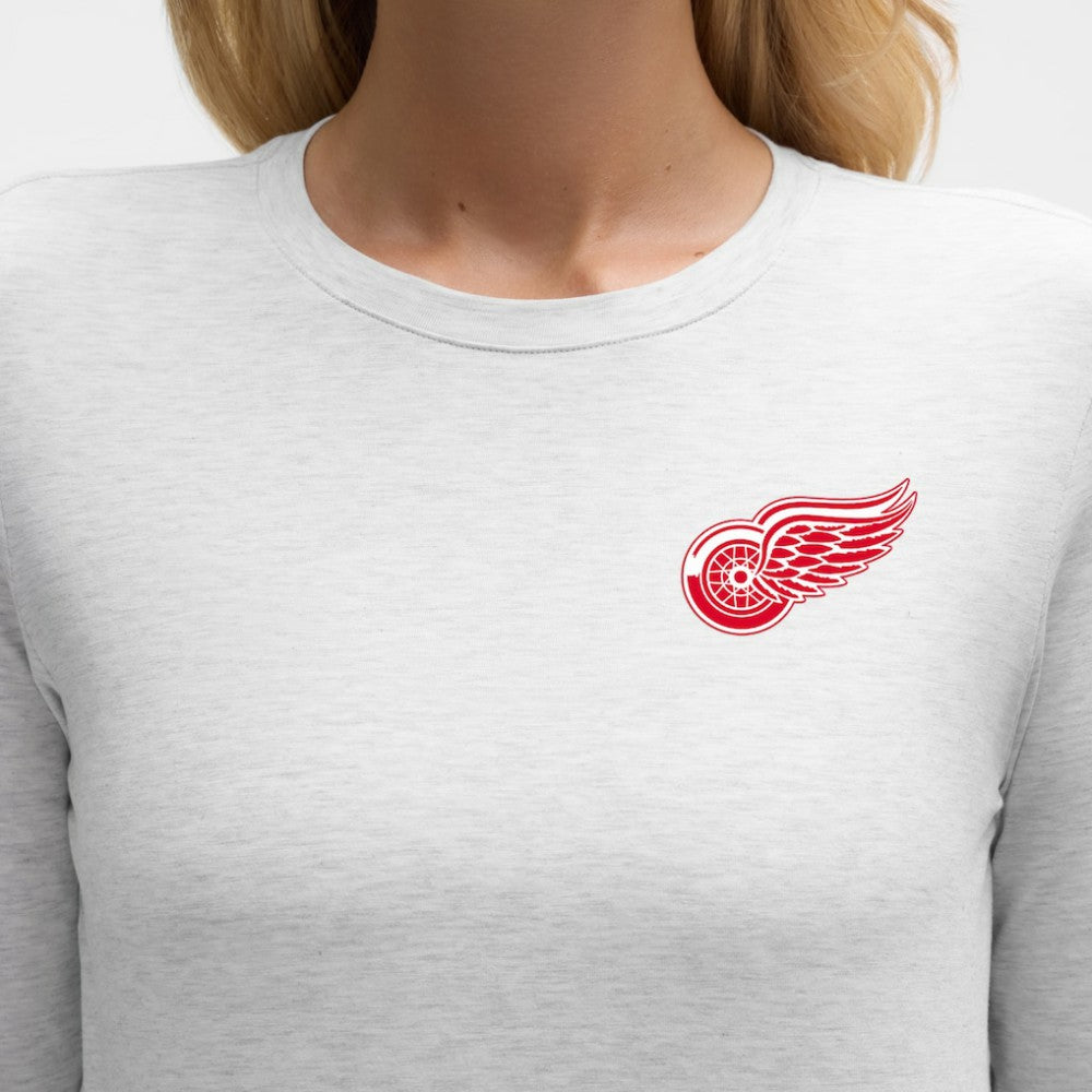 Detroit Red Wings lululemon Women's Love Long Sleeve T-Shirt - Heathered Core Ultra Light Grey T-shirts
