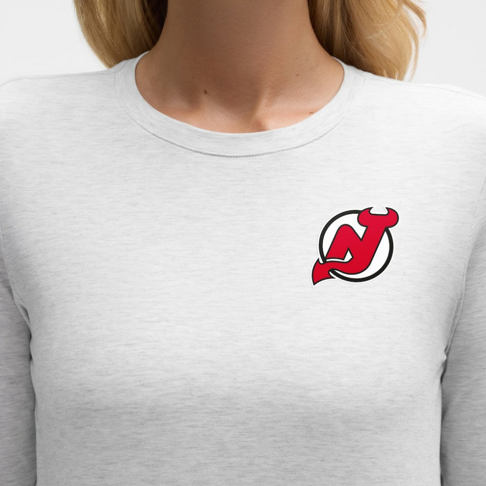New Jersey Devils lululemon Women's Love Long Sleeve T-Shirt - Heathered Core Ultra Light Grey T-shirts