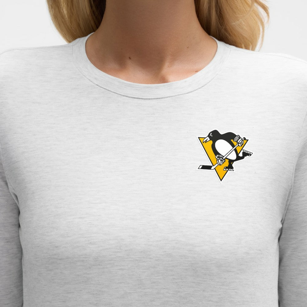 Pittsburgh Penguins lululemon Women's Love Long Sleeve T-Shirt - Heathered Core Ultra Light Grey T-shirts