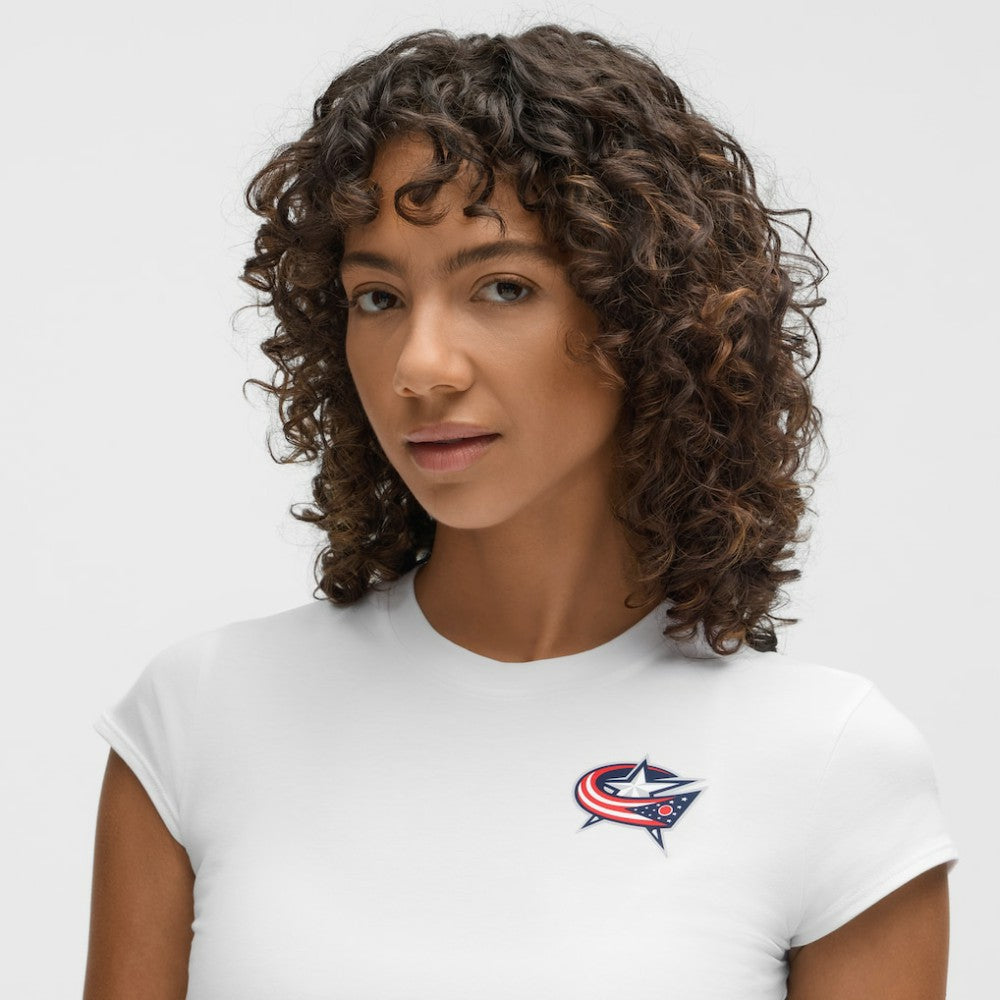 Columbus Blue Jackets lululemon Women's Baby T-Shirt - White T-shirts