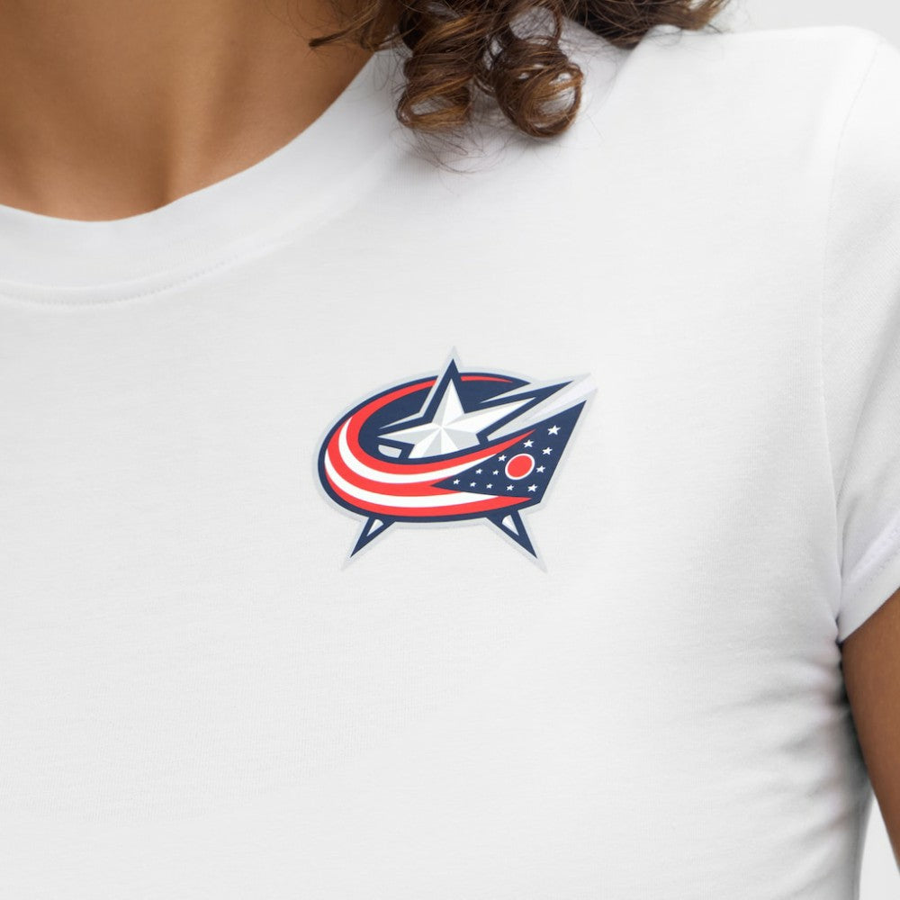 Columbus Blue Jackets lululemon Women's Baby T-Shirt - White T-shirts