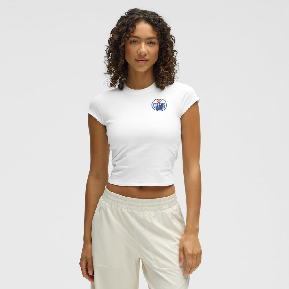 Edmonton Oilers lululemon Women's Baby T-Shirt - White T-shirts