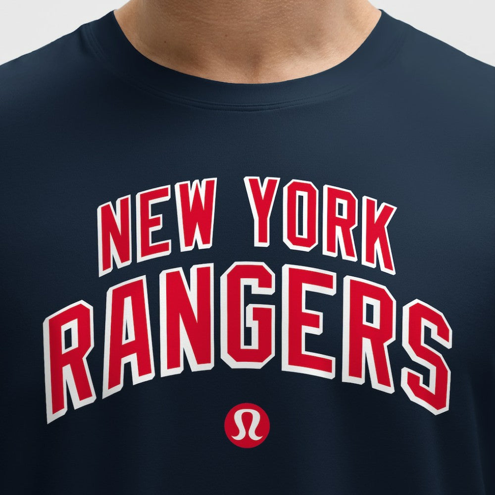 New York Rangers lululemon Organic Cotton Classic-Fit T-Shirt - Blue T-shirts