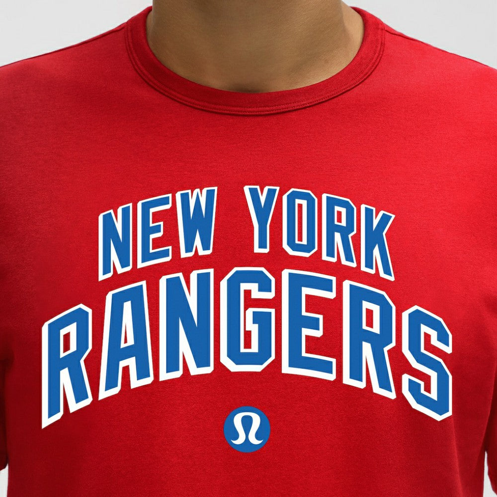 New York Rangers lululemon Organic Cotton Classic-Fit T-Shirt - True Red T-shirts