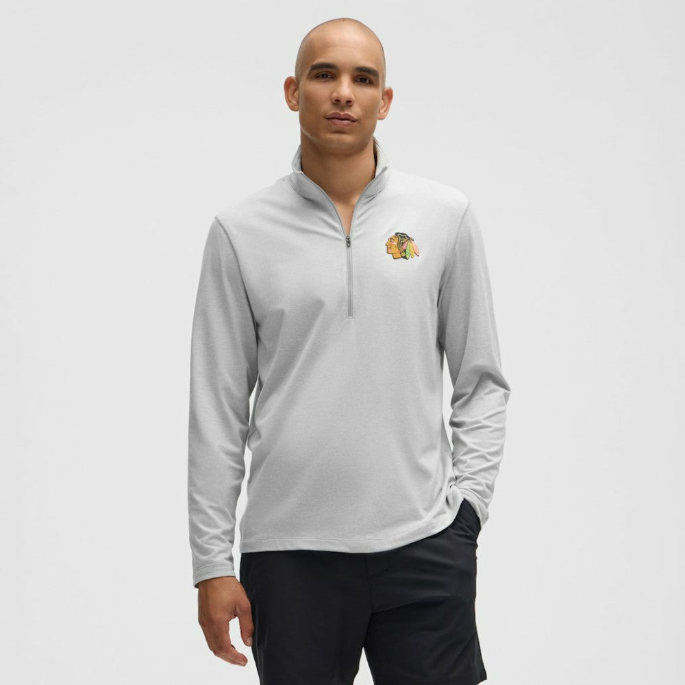 Chicago Blackhawks lululemon Soft Jersey Half-Zip Pullover - Heather Gray Jerseys