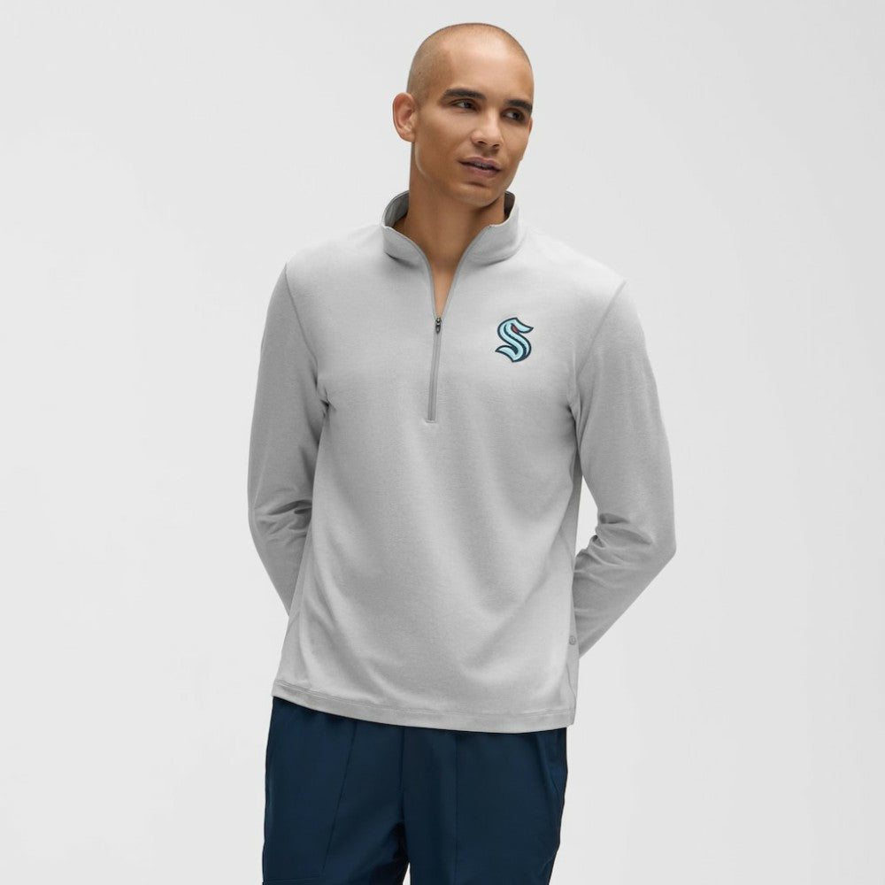 Seattle Kraken lululemon Soft Jersey Half-Zip Pullover - Heather Gray Jerseys