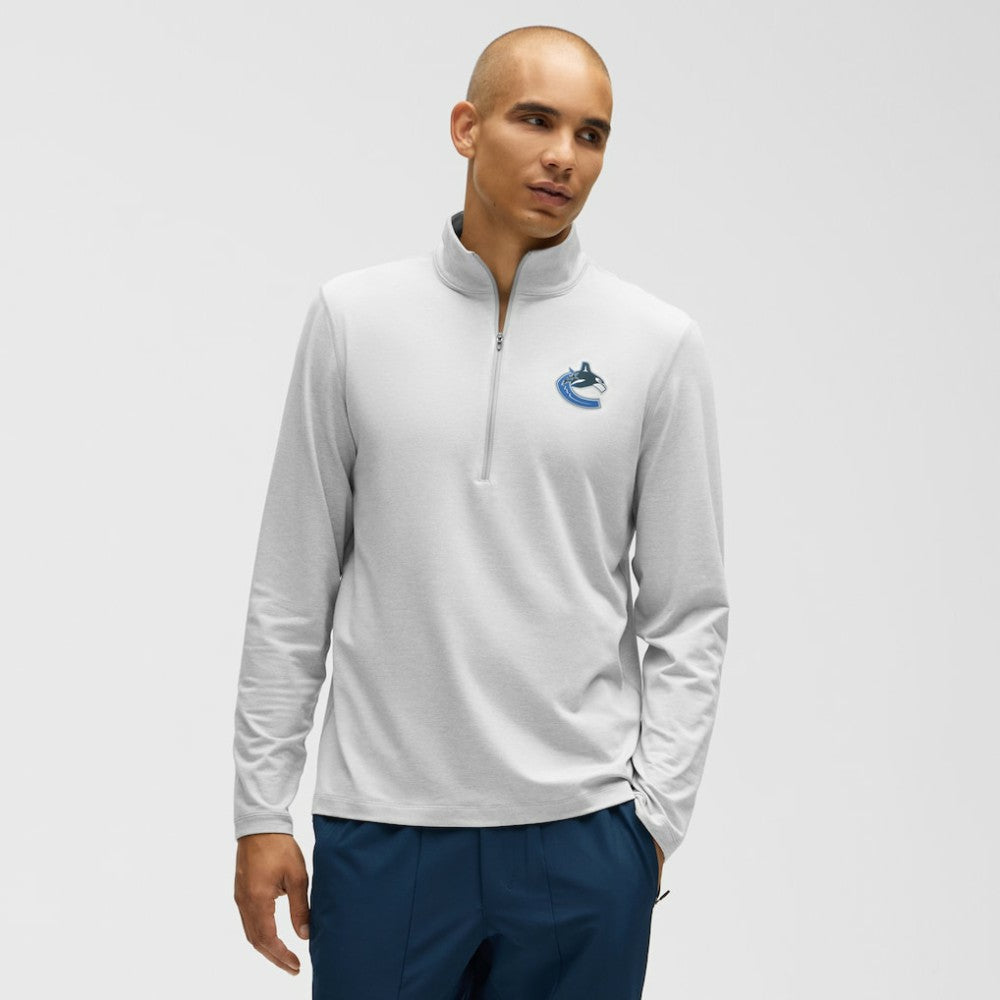 Vancouver Canucks lululemon Soft Jersey Half-Zip Pullover - Heather Gray Jerseys