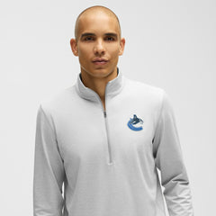 Vancouver Canucks lululemon Soft Jersey Half-Zip Pullover - Heather Gray Jerseys