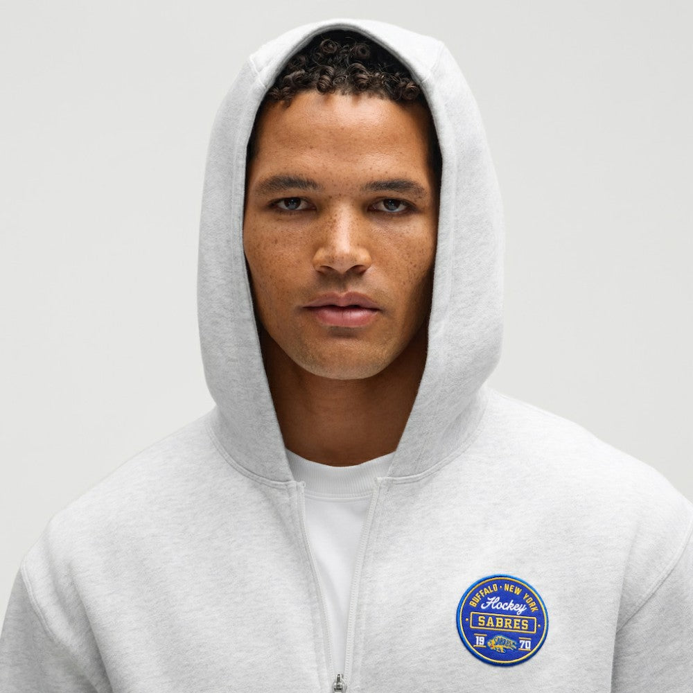 Buffalo Sabres lululemon Steady State Full-Zip Hoodie - Heathered Core Ultra Light Grey Hoodies