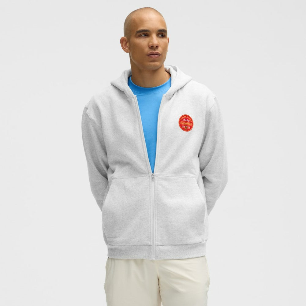 Chicago Blackhawks lululemon Steady State Full-Zip Hoodie - Heathered Core Ultra Light Grey Hoodies