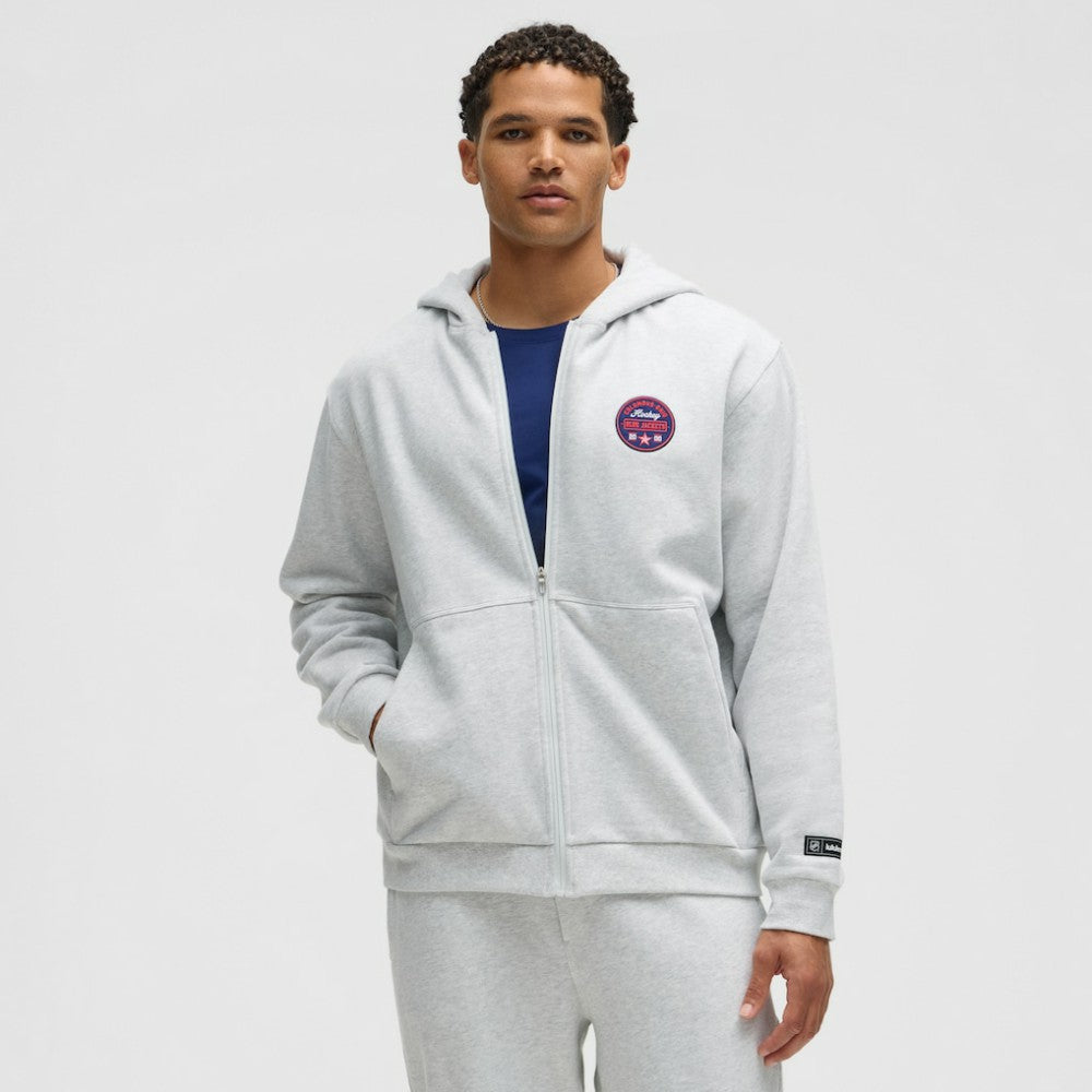 Columbus Blue Jackets lululemon Steady State Full-Zip Hoodie - Heathered Core Ultra Light Grey Hoodies