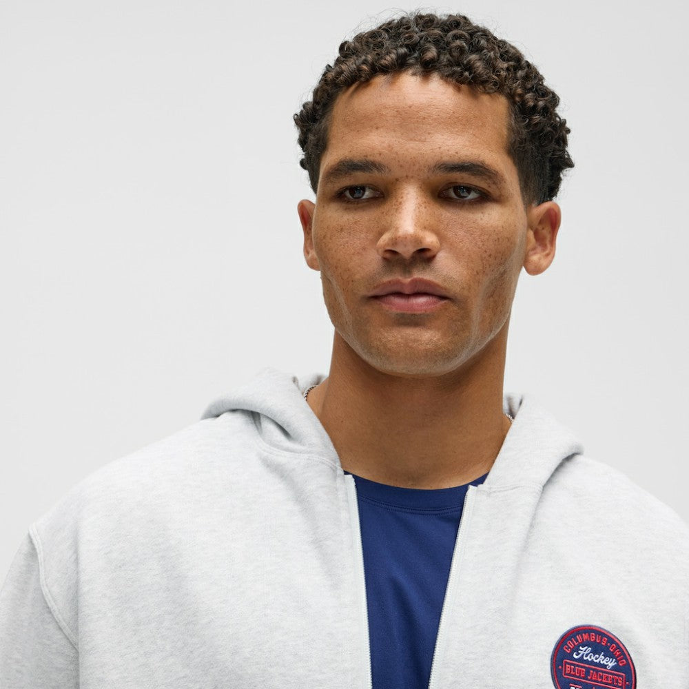 Columbus Blue Jackets lululemon Steady State Full-Zip Hoodie - Heathered Core Ultra Light Grey Hoodies