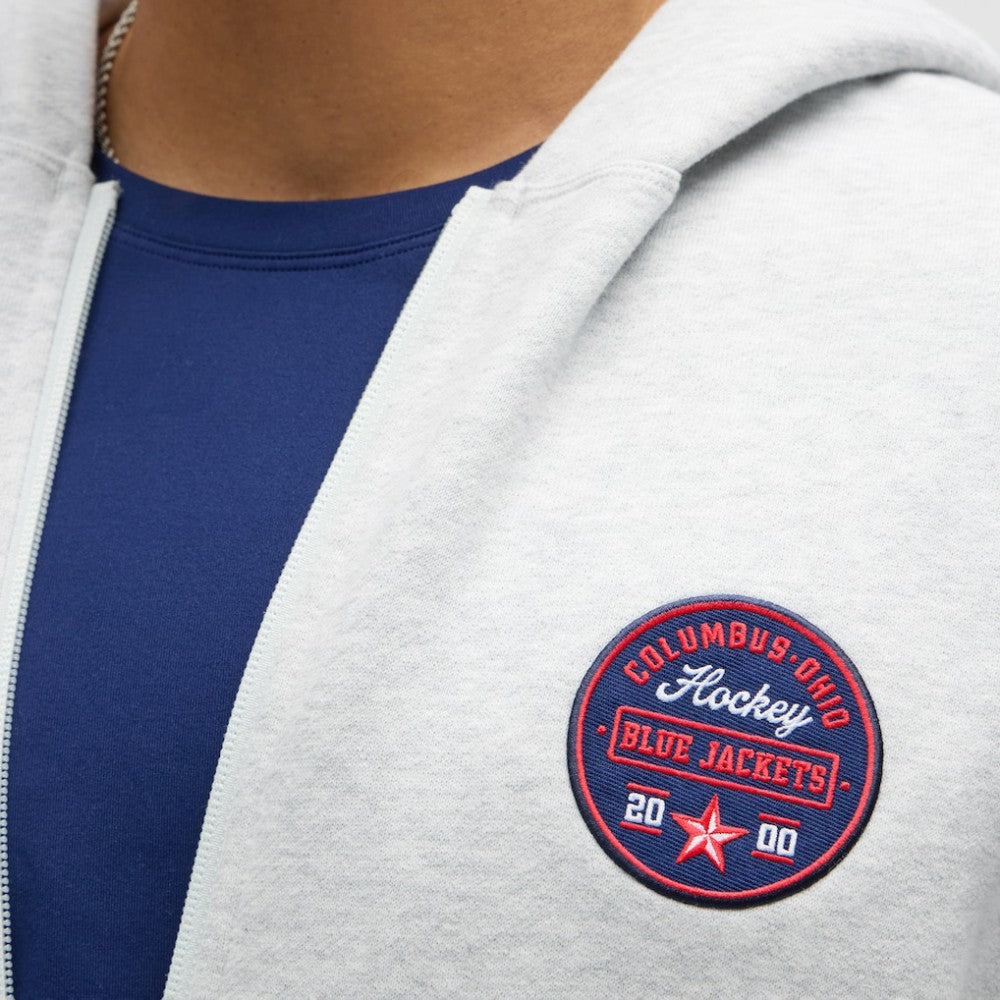 Columbus Blue Jackets lululemon Steady State Full-Zip Hoodie - Heathered Core Ultra Light Grey Hoodies