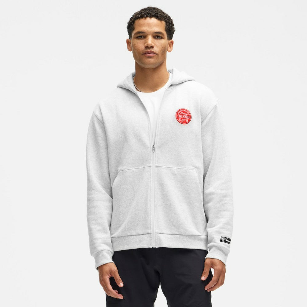 Detroit Red Wings lululemon Steady State Full-Zip Hoodie - Heathered Core Ultra Light Grey Hoodies