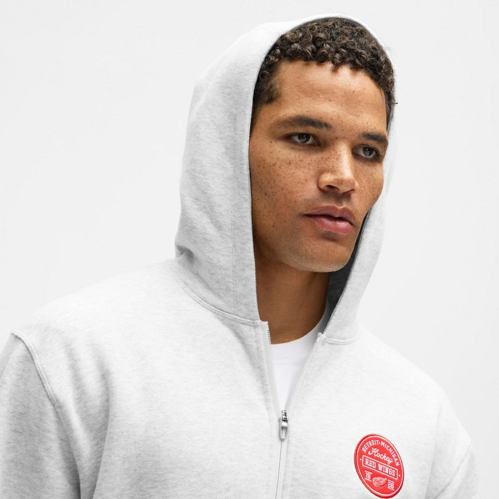 Detroit Red Wings lululemon Steady State Full-Zip Hoodie - Heathered Core Ultra Light Grey Hoodies