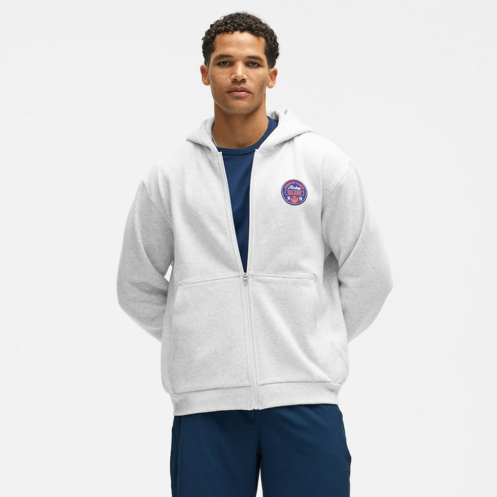 Edmonton Oilers lululemon Steady State Full-Zip Hoodie - Heathered Core Ultra Light Grey Hoodies