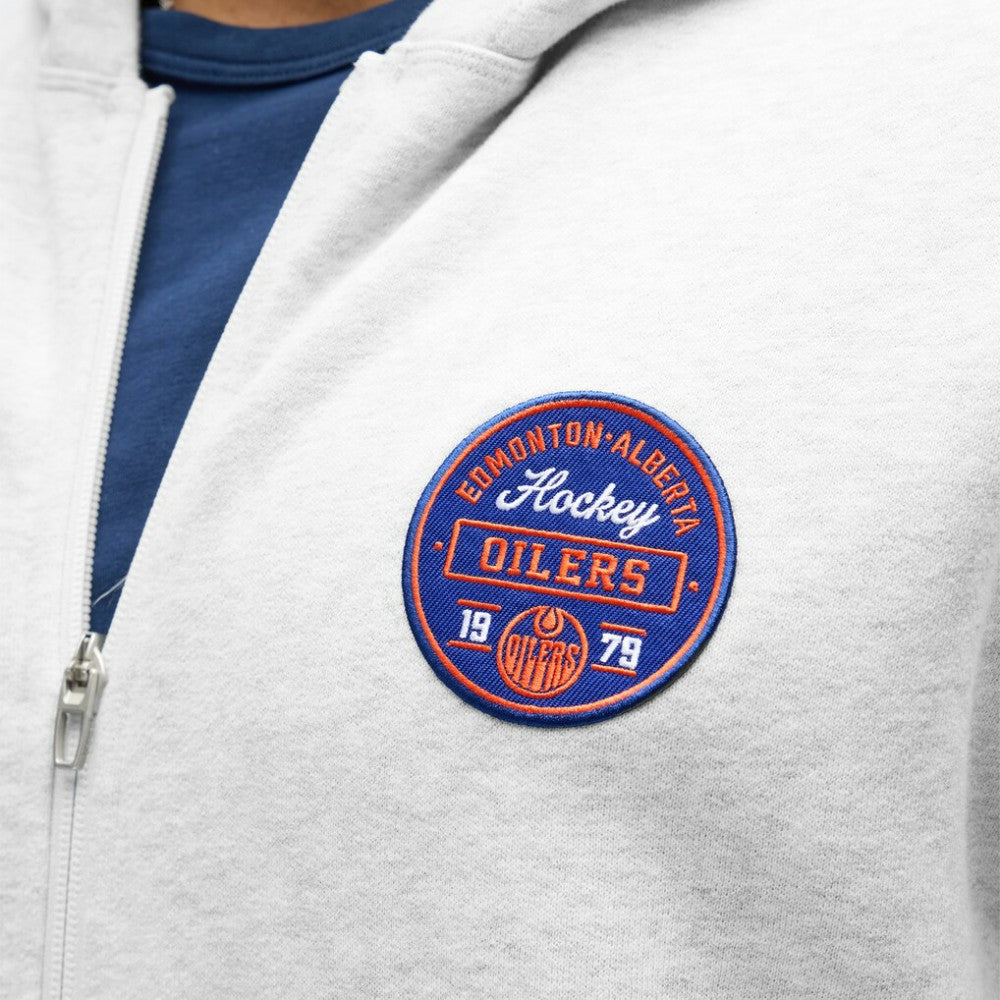 Edmonton Oilers lululemon Steady State Full-Zip Hoodie - Heathered Core Ultra Light Grey Hoodies