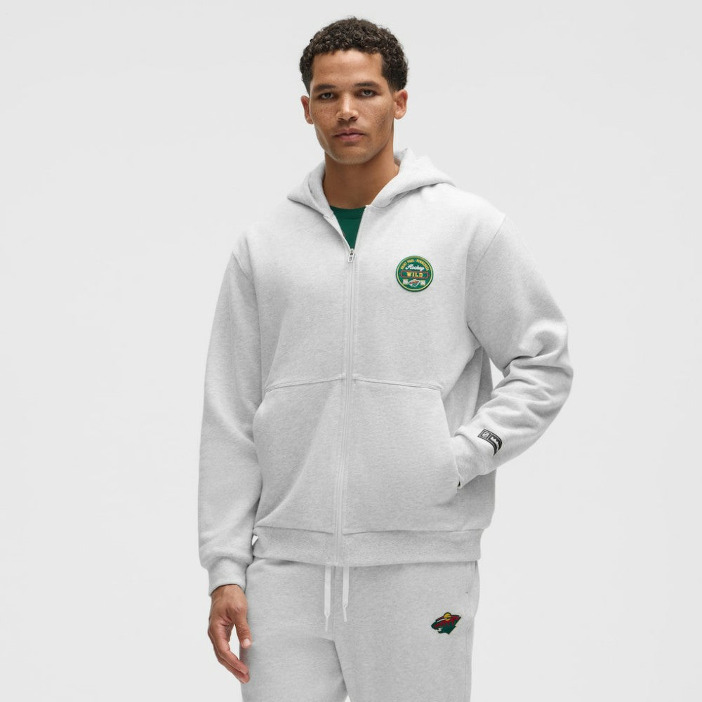 Minnesota Wild lululemon Steady State Full-Zip Hoodie - Heathered Core Ultra Light Grey Hoodies