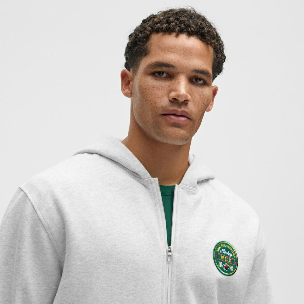 Minnesota Wild lululemon Steady State Full-Zip Hoodie - Heathered Core Ultra Light Grey Hoodies
