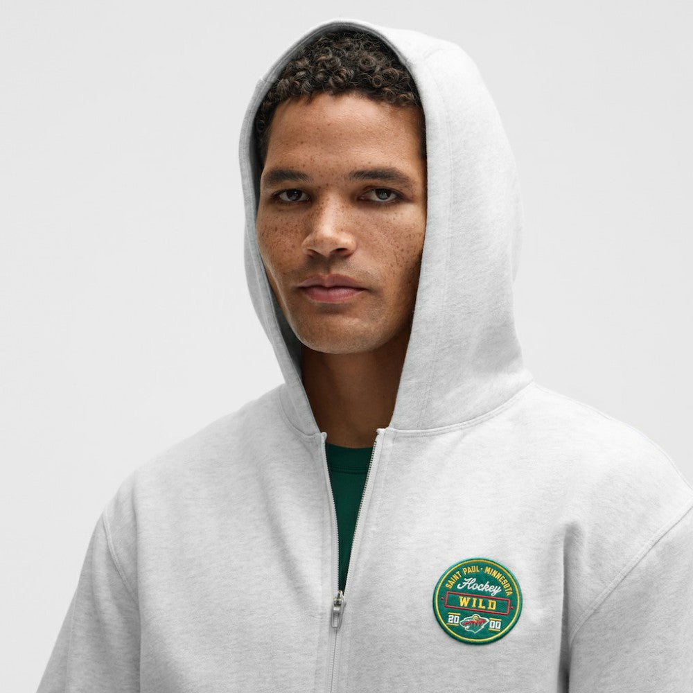 Minnesota Wild lululemon Steady State Full-Zip Hoodie - Heathered Core Ultra Light Grey Hoodies