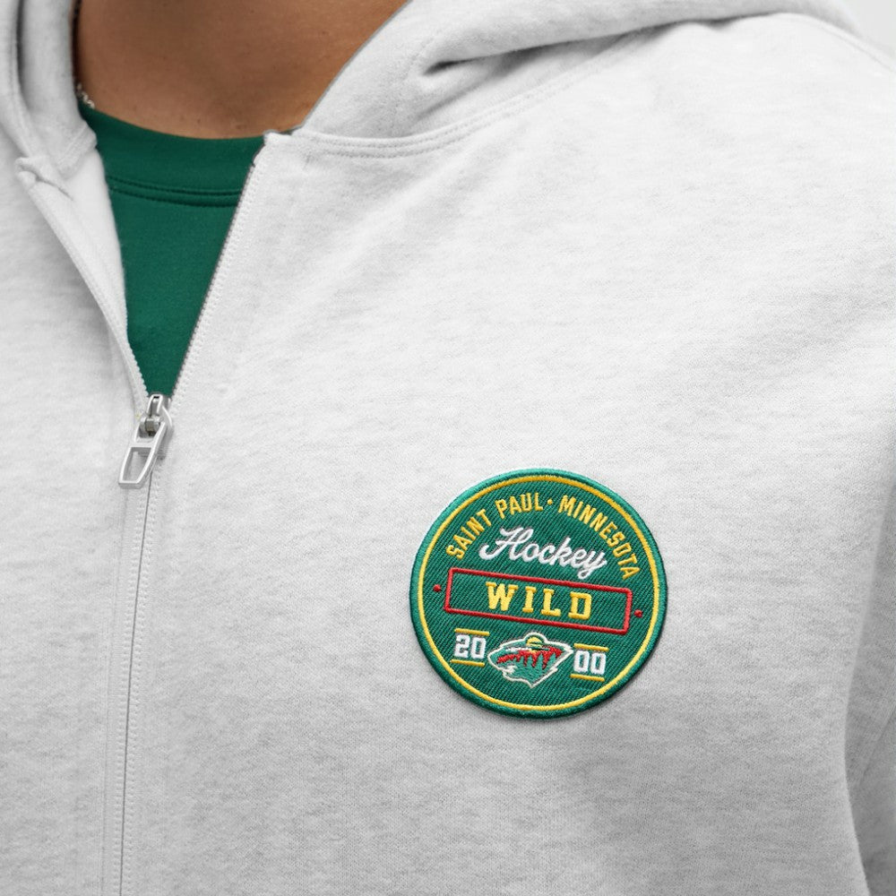 Minnesota Wild lululemon Steady State Full-Zip Hoodie - Heathered Core Ultra Light Grey Hoodies
