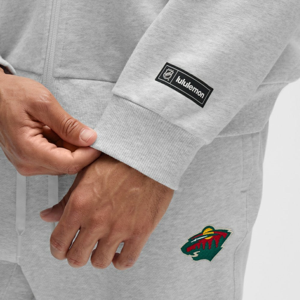 Minnesota Wild lululemon Steady State Full-Zip Hoodie - Heathered Core Ultra Light Grey Hoodies